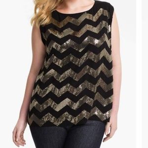Vince Camuto. 2X. Sleeveless blouse.